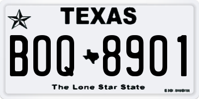 TX license plate BOQ8901