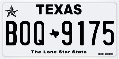 TX license plate BOQ9175