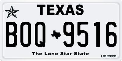TX license plate BOQ9516