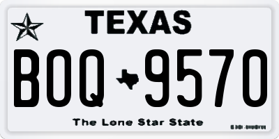 TX license plate BOQ9570
