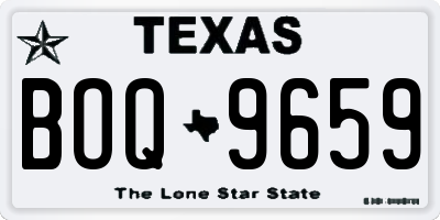TX license plate BOQ9659