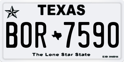 TX license plate BOR7590