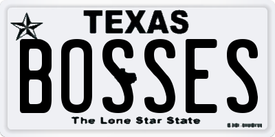 TX license plate BOSSES