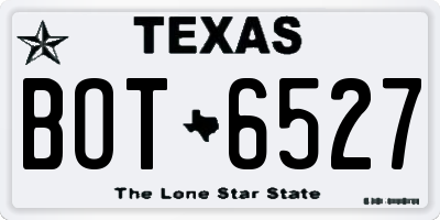 TX license plate BOT6527