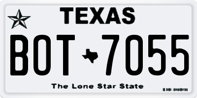 TX license plate BOT7055