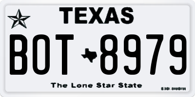 TX license plate BOT8979