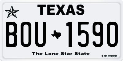 TX license plate BOU1590