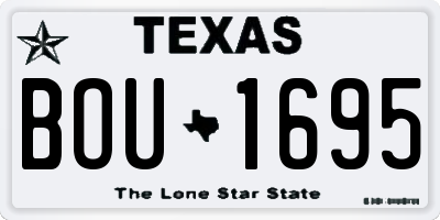 TX license plate BOU1695