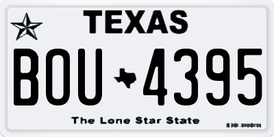 TX license plate BOU4395