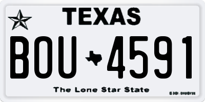 TX license plate BOU4591