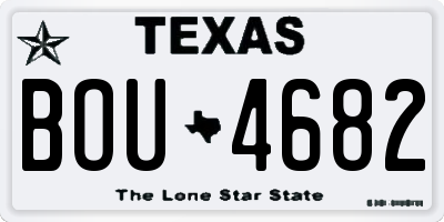 TX license plate BOU4682