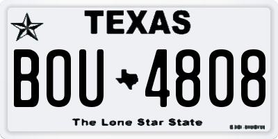 TX license plate BOU4808