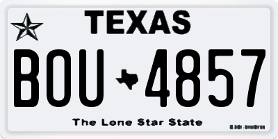 TX license plate BOU4857