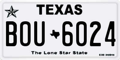 TX license plate BOU6024