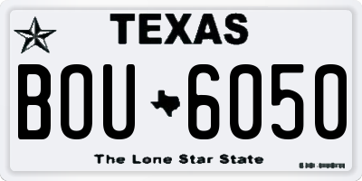 TX license plate BOU6050