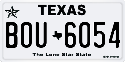 TX license plate BOU6054