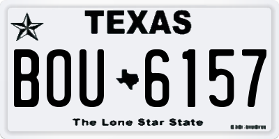 TX license plate BOU6157