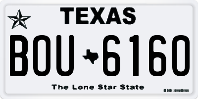 TX license plate BOU6160