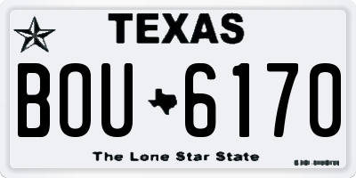 TX license plate BOU6170