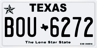 TX license plate BOU6272