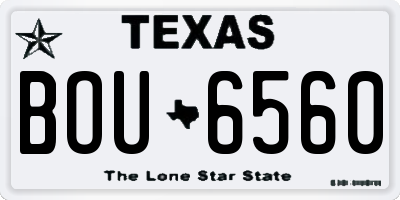 TX license plate BOU6560