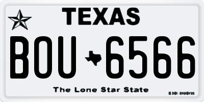 TX license plate BOU6566
