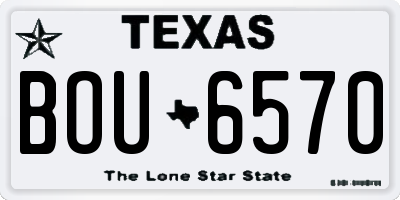 TX license plate BOU6570