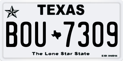 TX license plate BOU7309