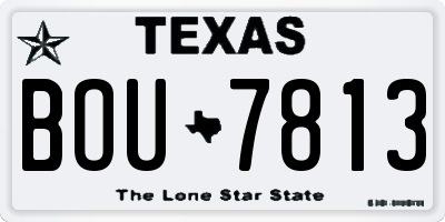 TX license plate BOU7813