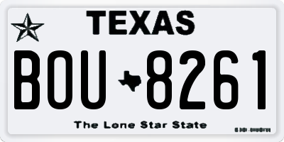 TX license plate BOU8261