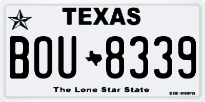 TX license plate BOU8339