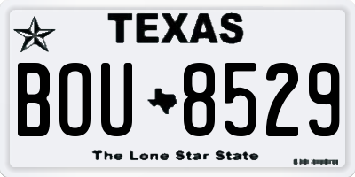 TX license plate BOU8529