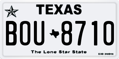 TX license plate BOU8710