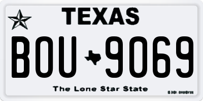 TX license plate BOU9069