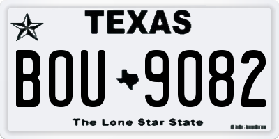 TX license plate BOU9082
