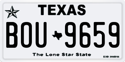 TX license plate BOU9659