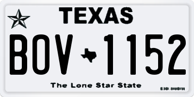 TX license plate BOV1152