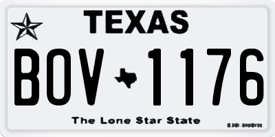TX license plate BOV1176