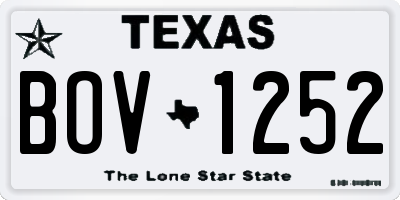 TX license plate BOV1252