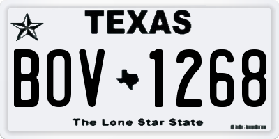 TX license plate BOV1268
