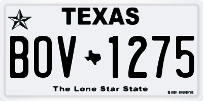 TX license plate BOV1275