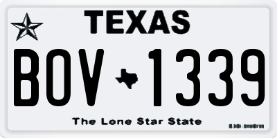 TX license plate BOV1339