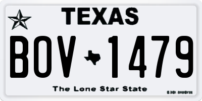 TX license plate BOV1479