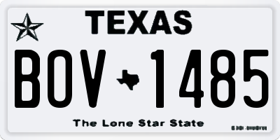 TX license plate BOV1485