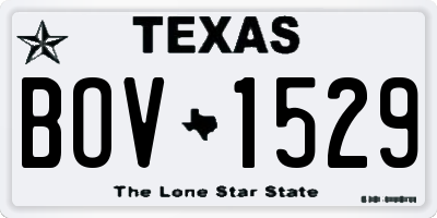 TX license plate BOV1529