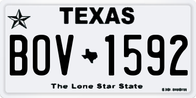 TX license plate BOV1592