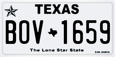 TX license plate BOV1659