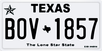 TX license plate BOV1857