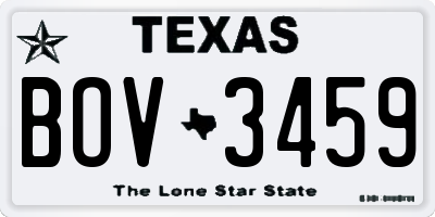 TX license plate BOV3459