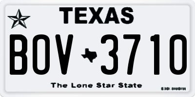 TX license plate BOV3710